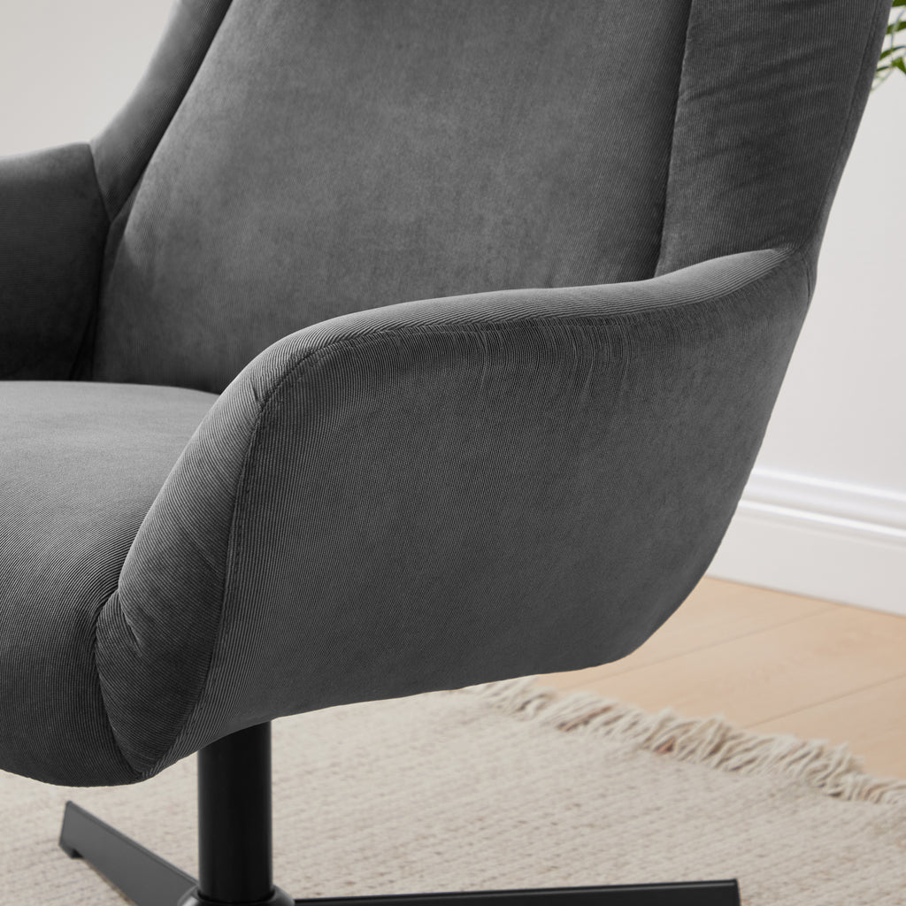 Sales Fever - Sessel und Hocker Cordoptik Grau