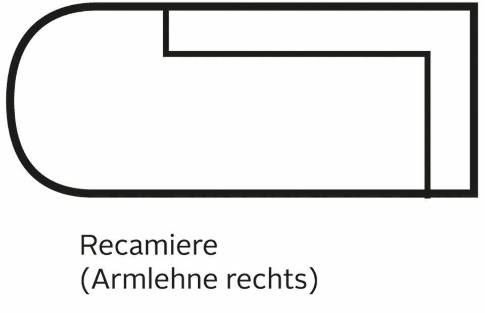 Recamiere freistehend mit Federkern