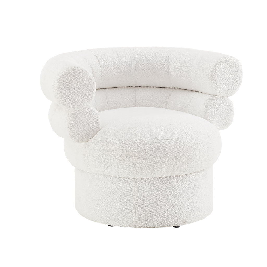 Sales Fever - Sessel Boucléstoff Weiß#