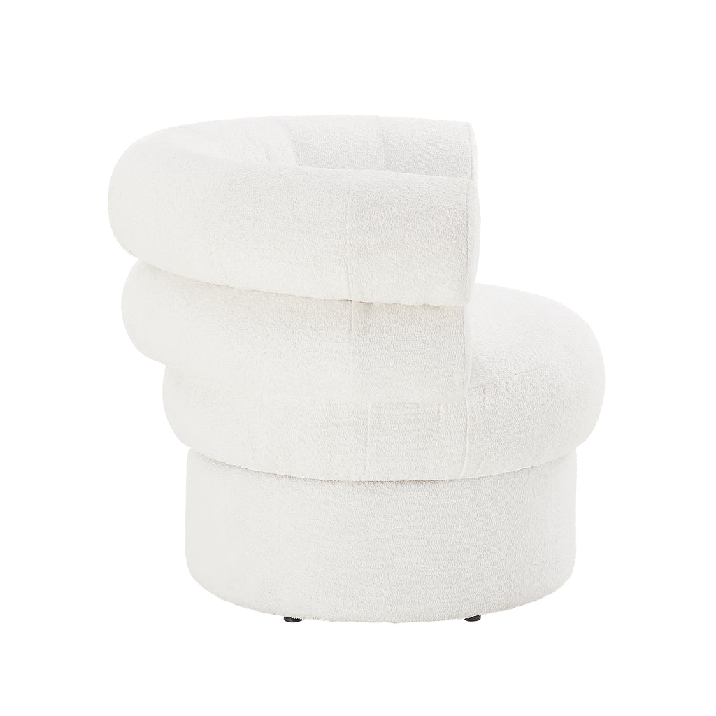 Sales Fever - Sessel Boucléstoff Weiß#