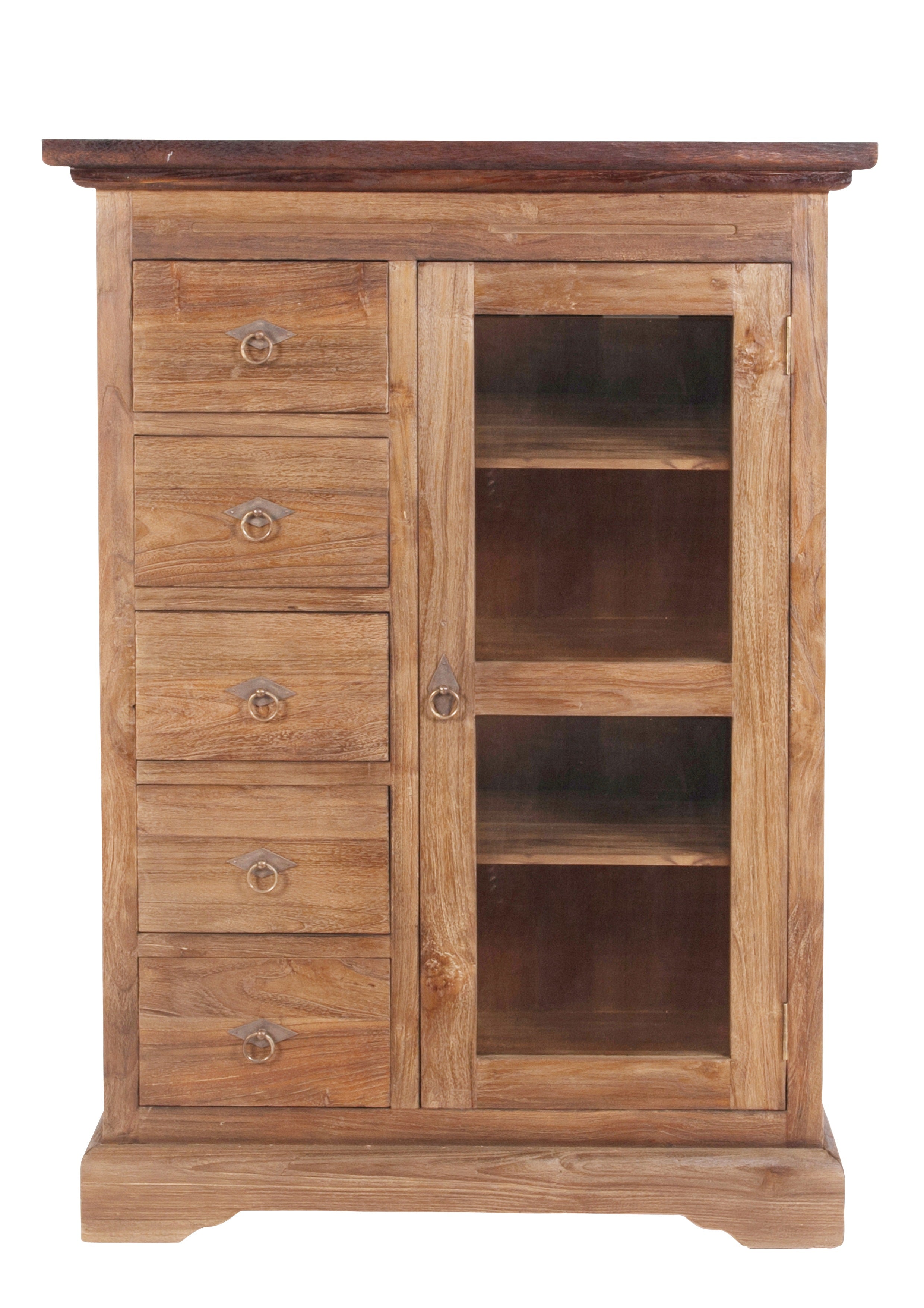 SEADRIFT Brotschrank – Natur, Platte kolonialfarbig