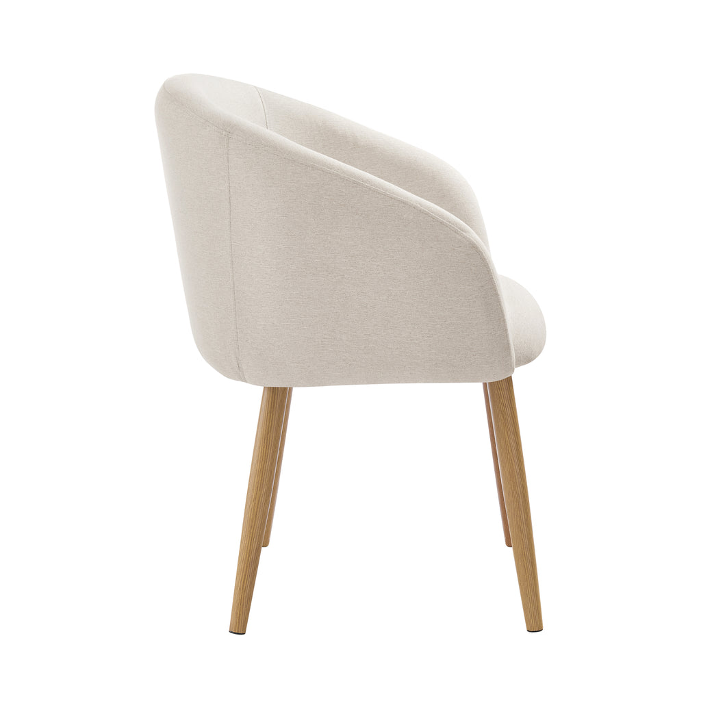 Sales Fever - Armlehnstuhl 2er Set Strukturstoff Beige#