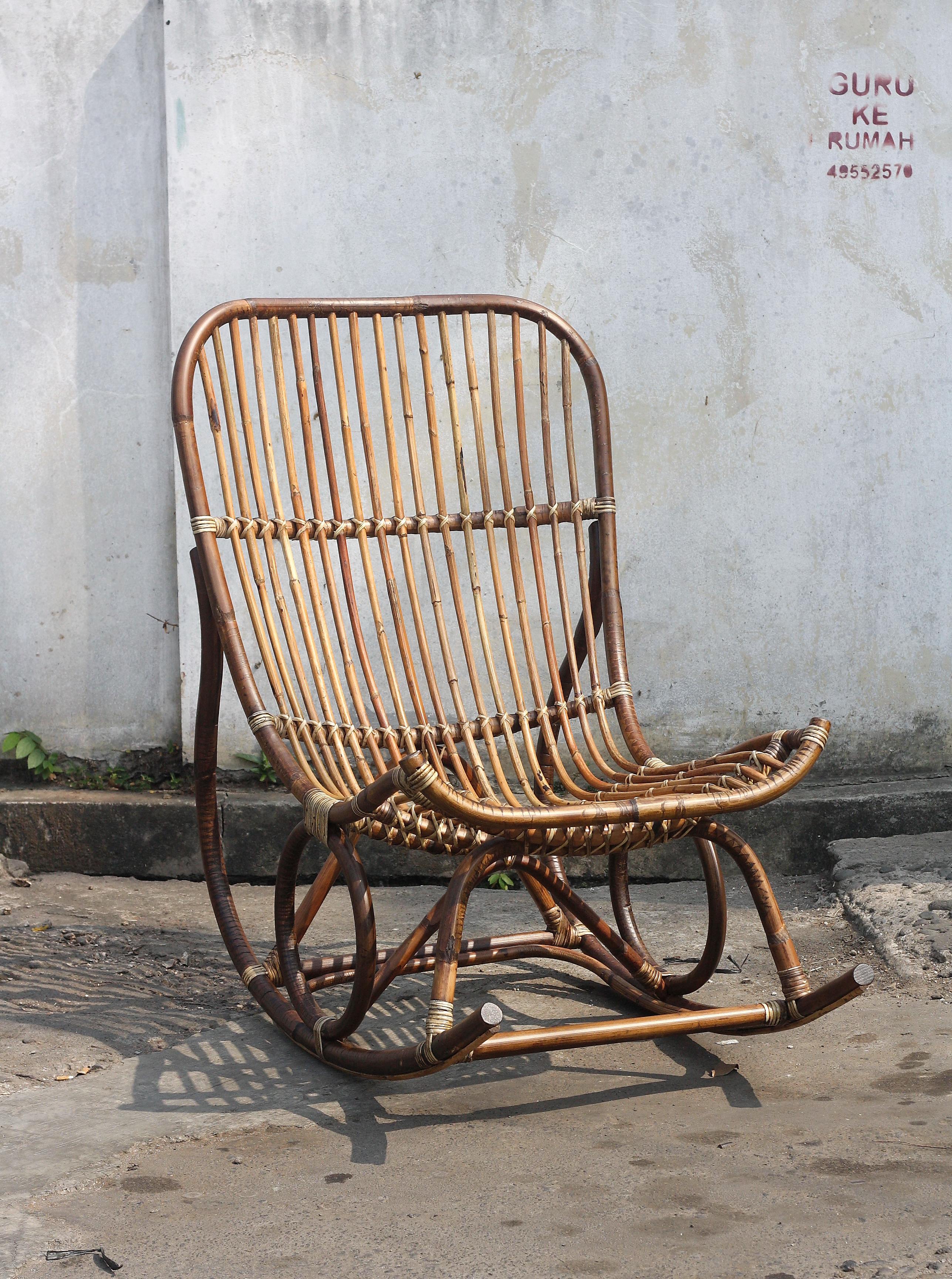 RATTAN Schaukelstuhl – Natur