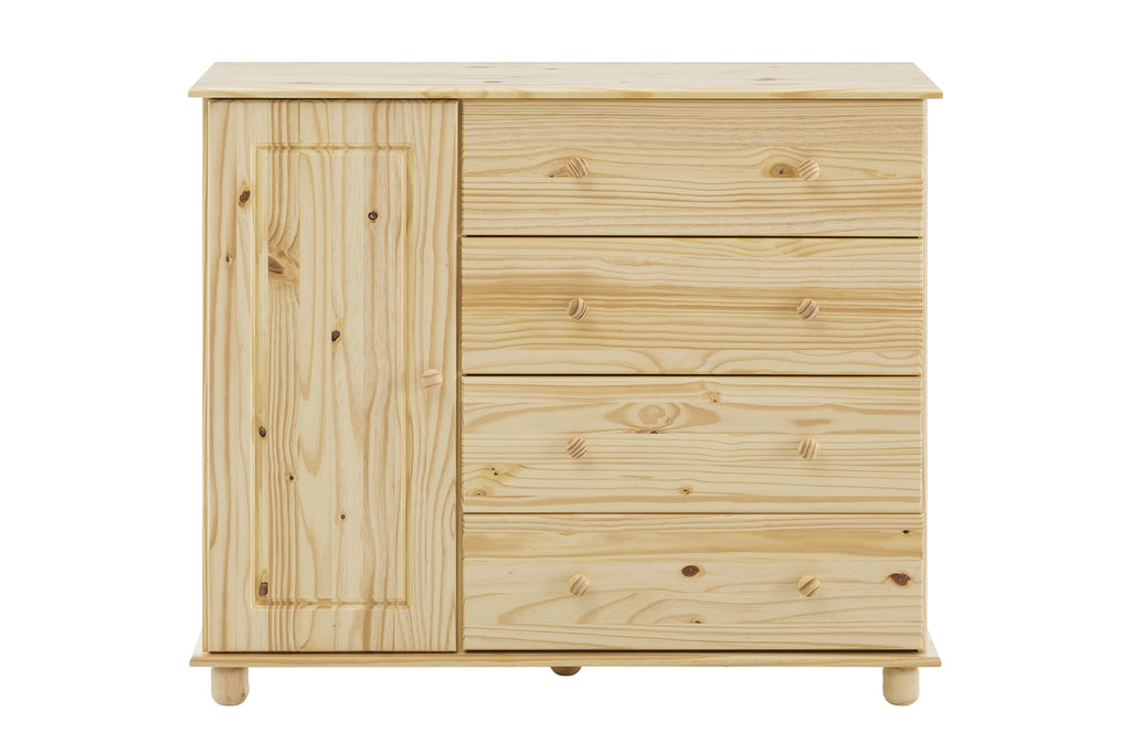 Möbilia - Kommode 121x43x102 cm natur