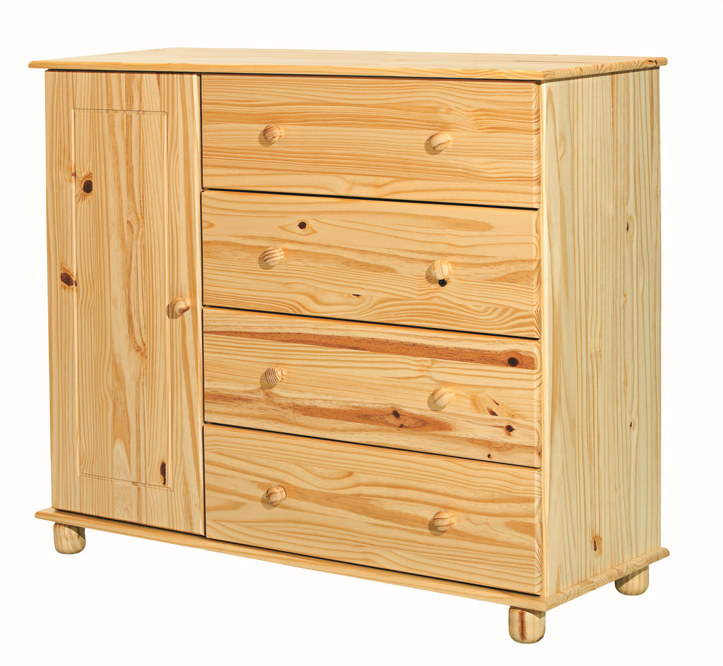 Möbilia - Kommode 121x43x102 cm natur