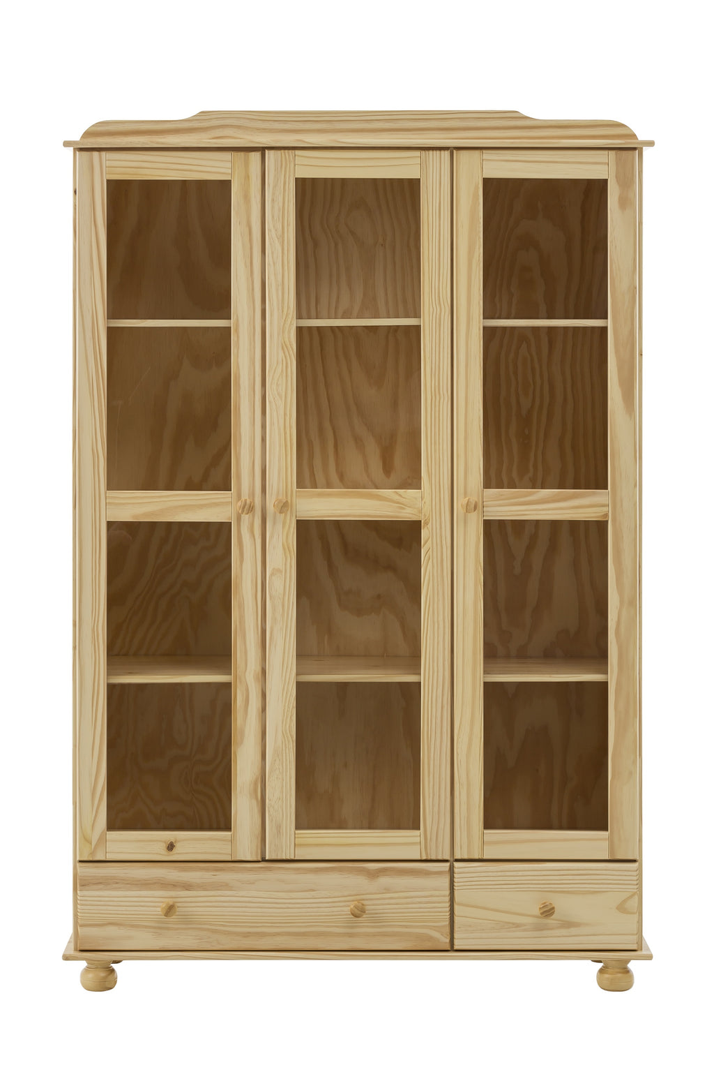 Möbilia - Vitrine 126x35x189 cm natur