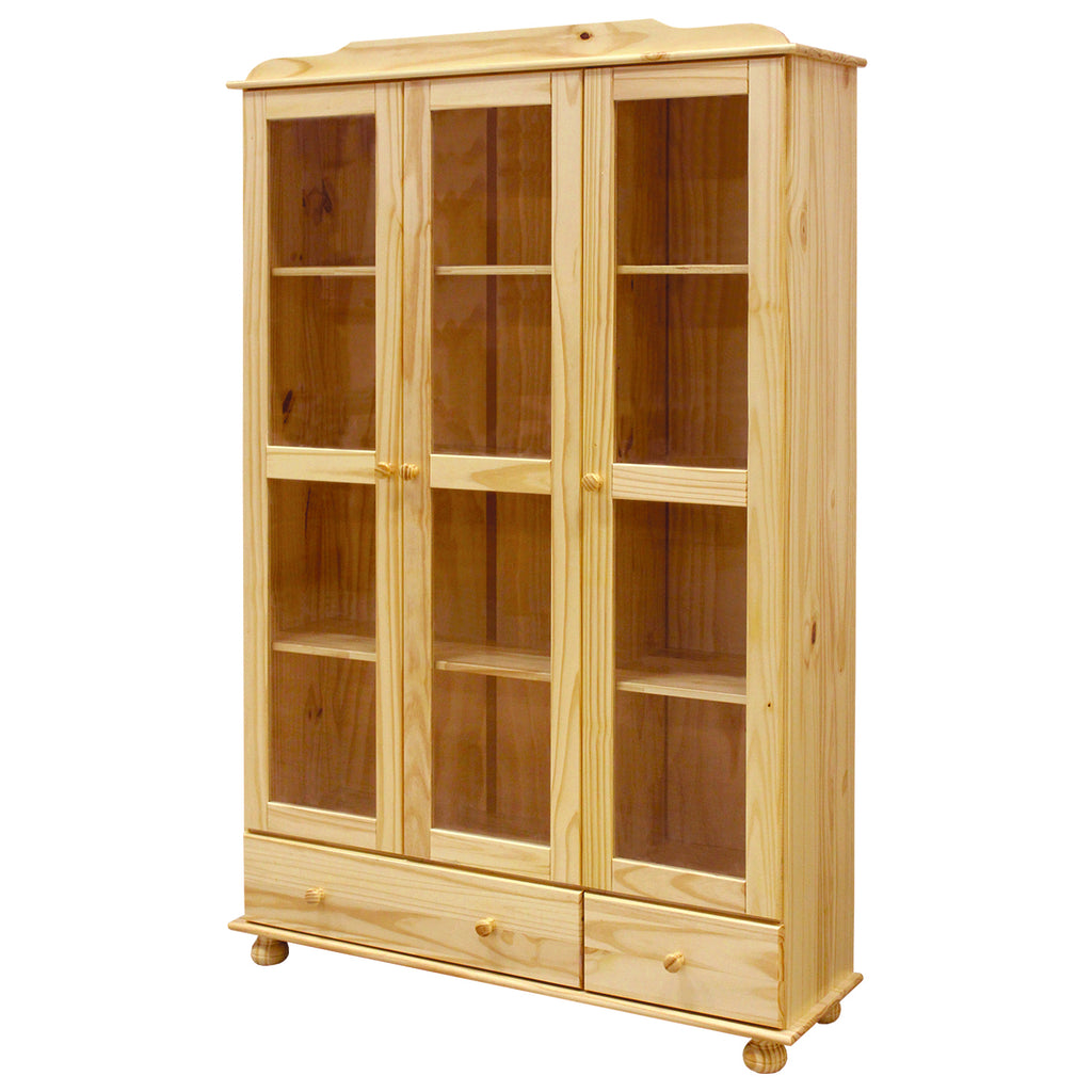 Möbilia - Vitrine 126x35x189 cm natur