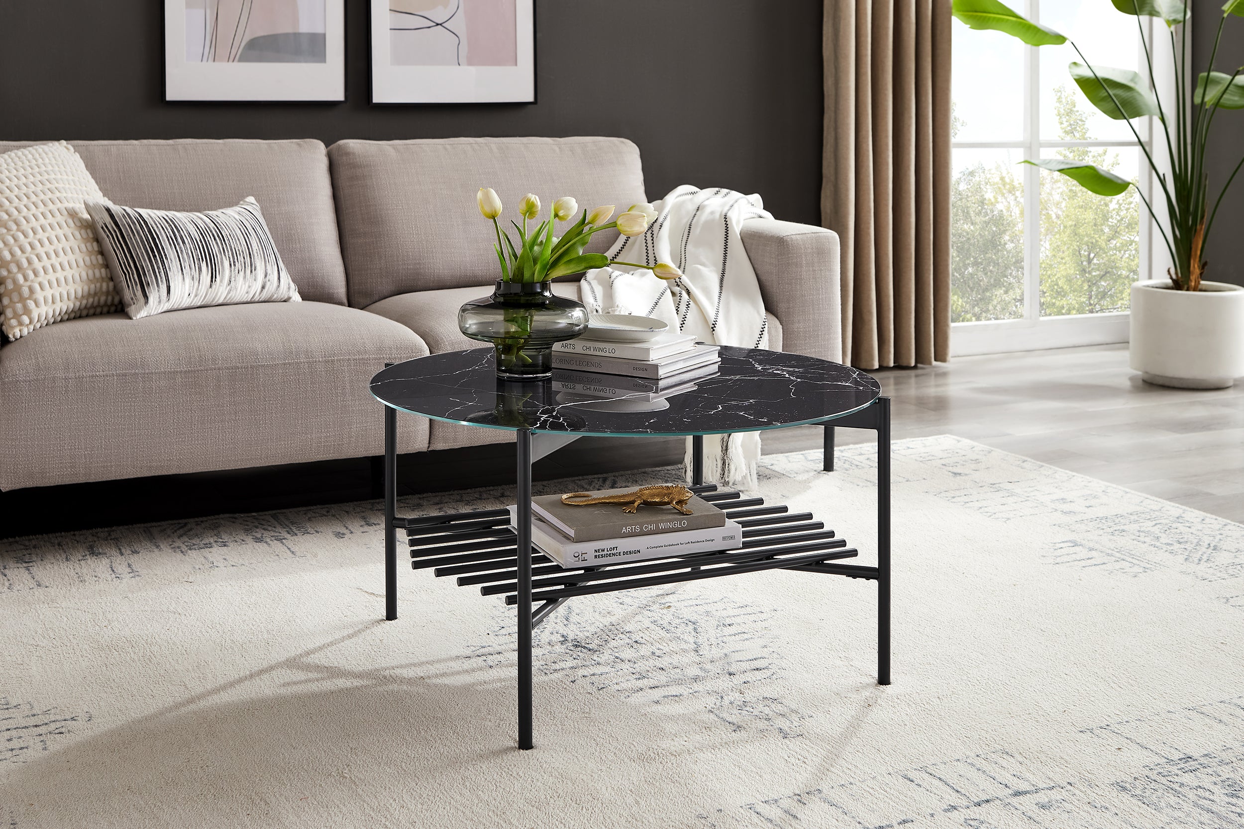 Sales Fever - Couchtisch Ø 84 cm Schwarz