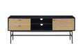 Sales Fever - Lowboard Schwarz/Eiche Echtholzfurnier