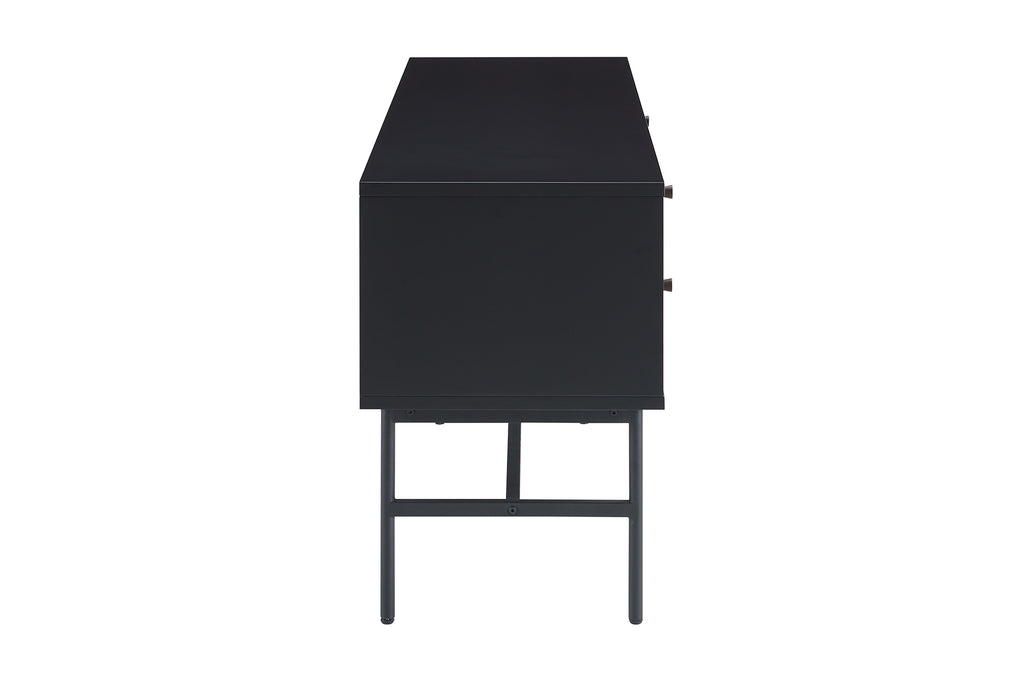 Sales Fever - Lowboard Schwarz/Eiche Echtholzfurnier