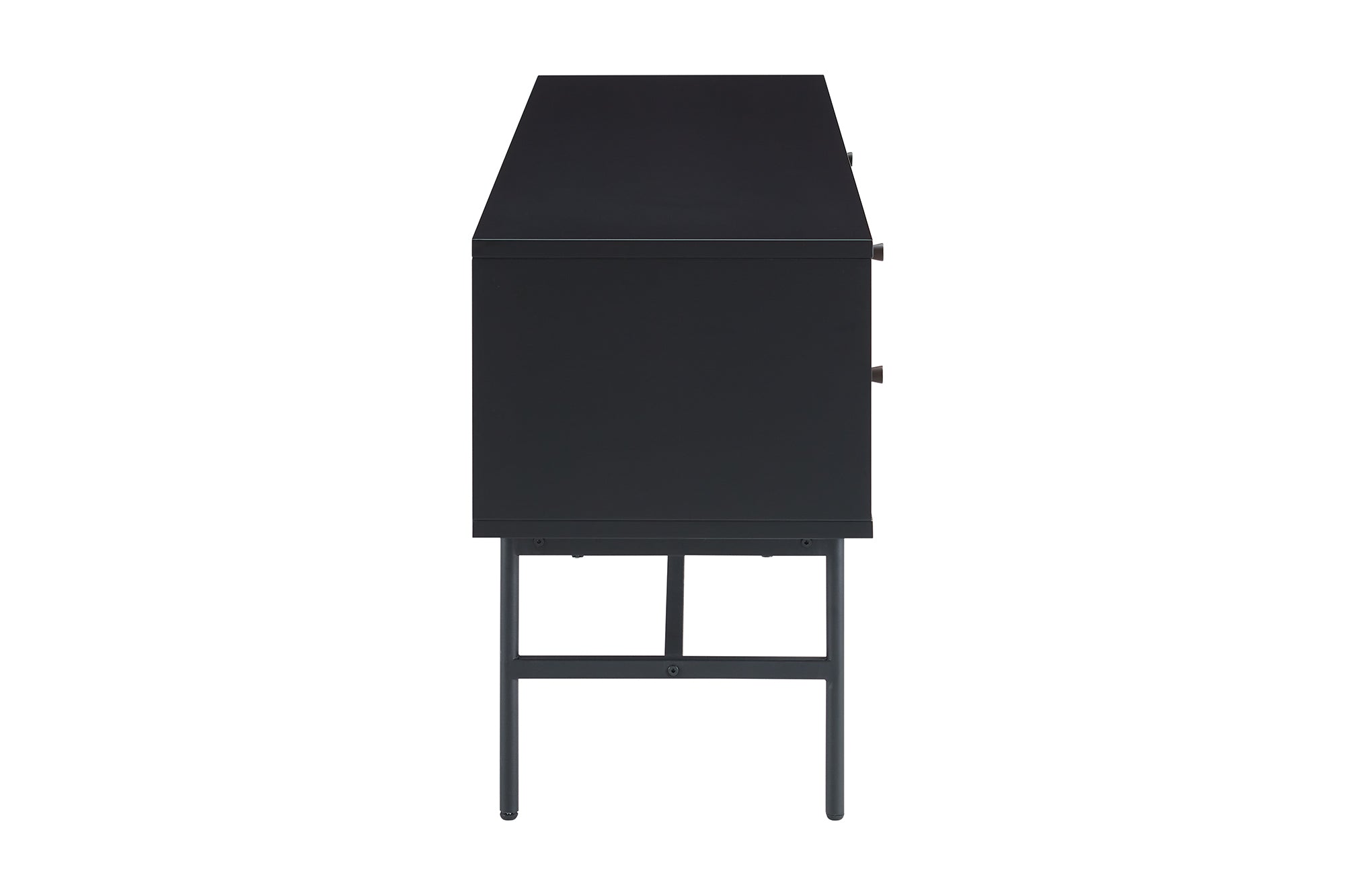 Sales Fever - Lowboard Schwarz/Eiche Echtholzfurnier