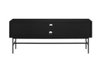 Sales Fever - Lowboard Schwarz/Eiche Echtholzfurnier