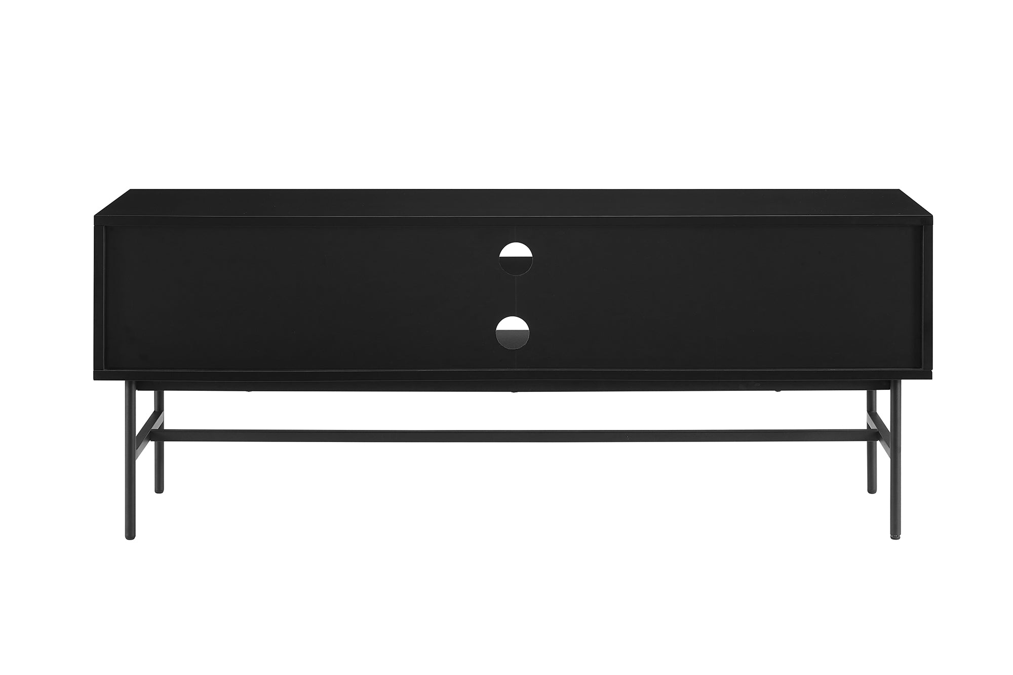 Sales Fever - Lowboard Schwarz/Eiche Echtholzfurnier