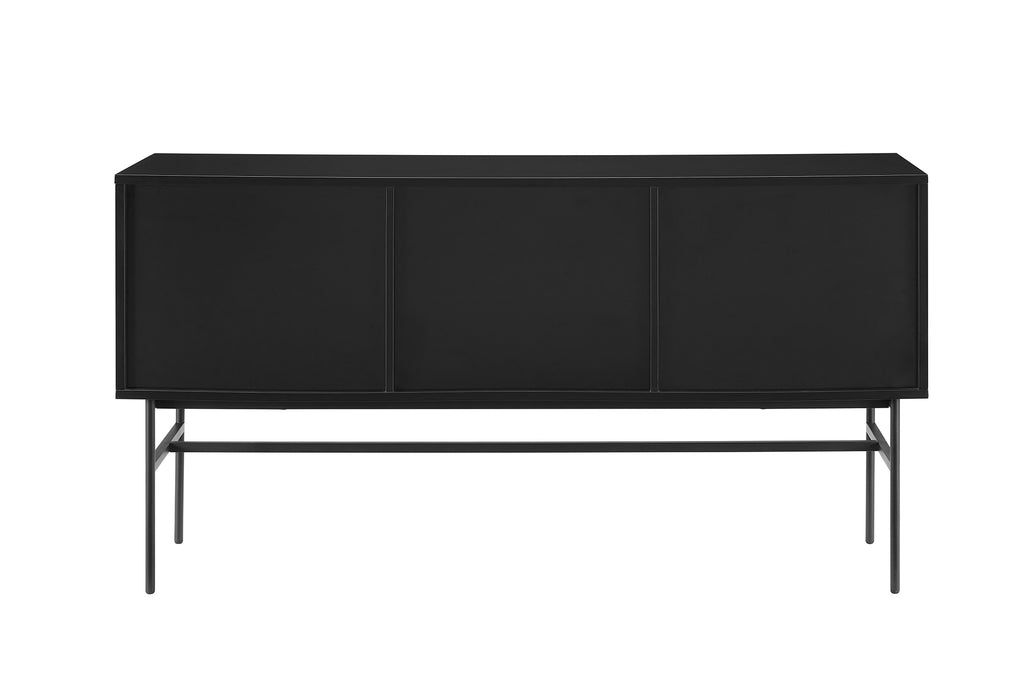Sales Fever - Sideboard Schwarz/Eiche Echtholzfurnier