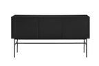 Sales Fever - Sideboard Schwarz/Eiche Echtholzfurnier