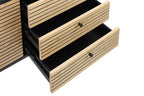 Sales Fever - Sideboard Schwarz/Eiche Echtholzfurnier