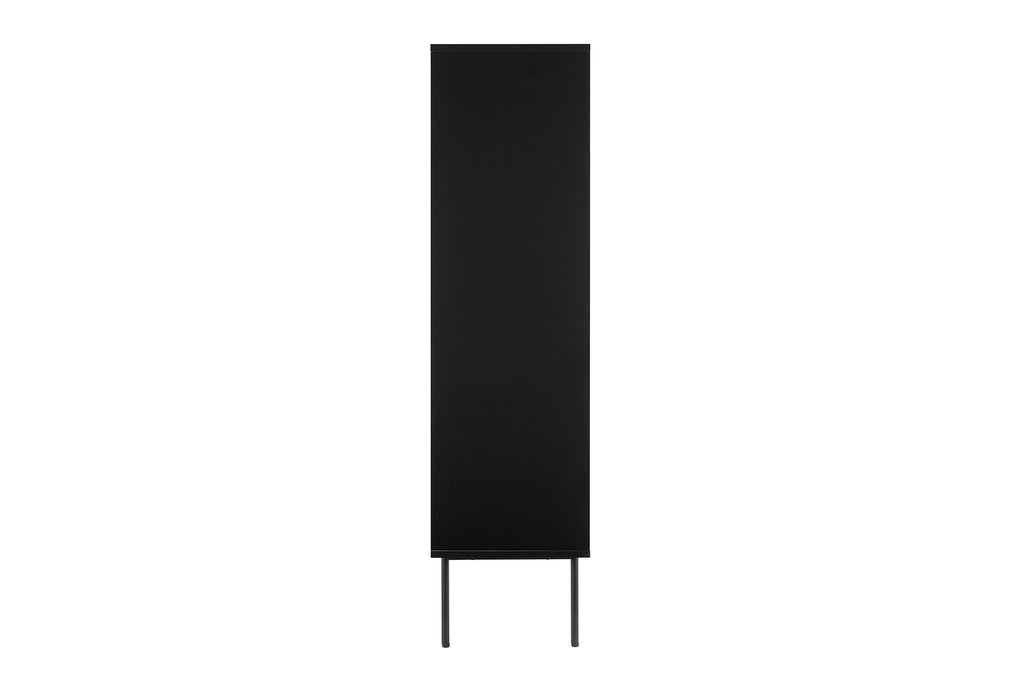 Sales Fever - Highboard Schwarz/Eiche Echtholzfurnier