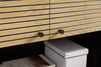 Sales Fever - Highboard Schwarz/Eiche Echtholzfurnier