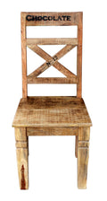 RUSTIC Stuhl, 2er-Set – Natur antik mit antikschwarzen Beschlägen