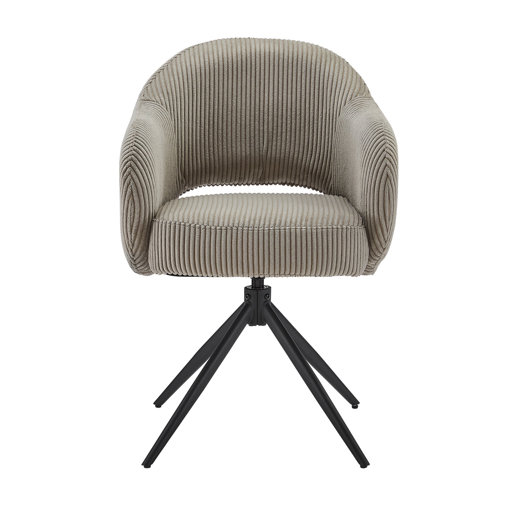 Sales Fever - Armlehnstuhl Cord-Optik Hellgrau