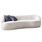 Sales Fever - Nierensofa 3-Sitzer Bouclé Stoff Weiß