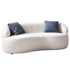 Sales Fever - Nierensofa 2-Sitzer Bouclé Stoff Weiß