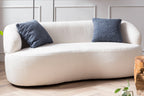Sales Fever - Nierensofa 2-Sitzer Bouclé Stoff Weiß