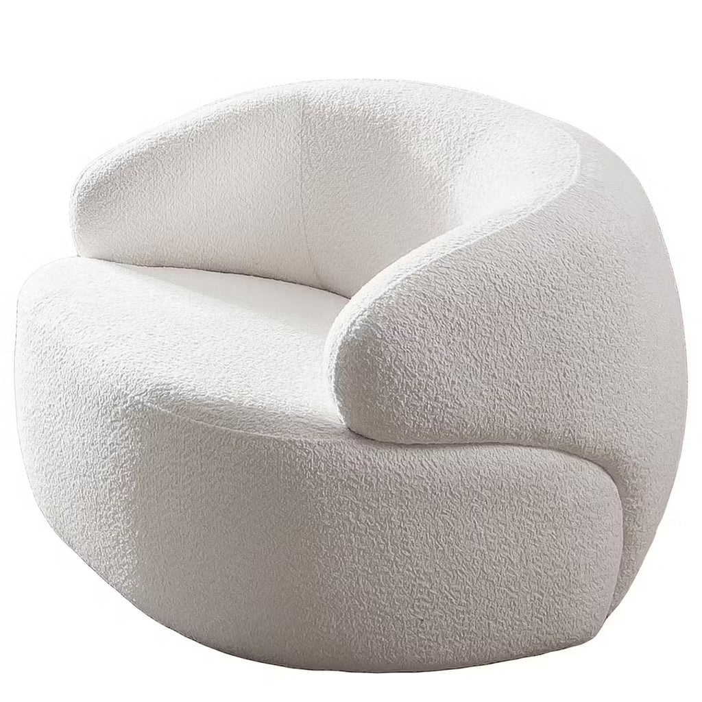 Sales Fever - Sessel Bouclé Stoff Weiß