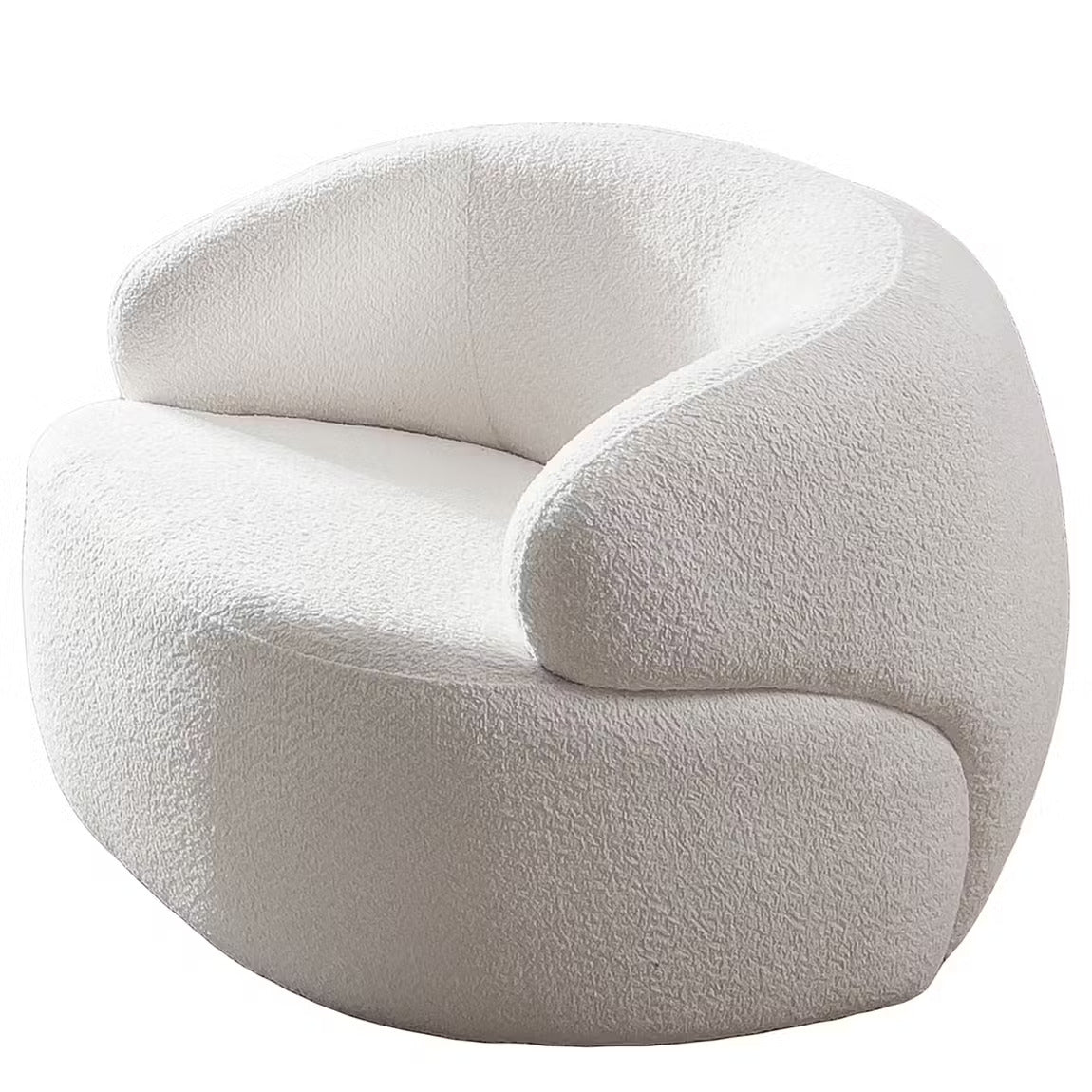 Sales Fever - Sessel Bouclé Stoff Weiß