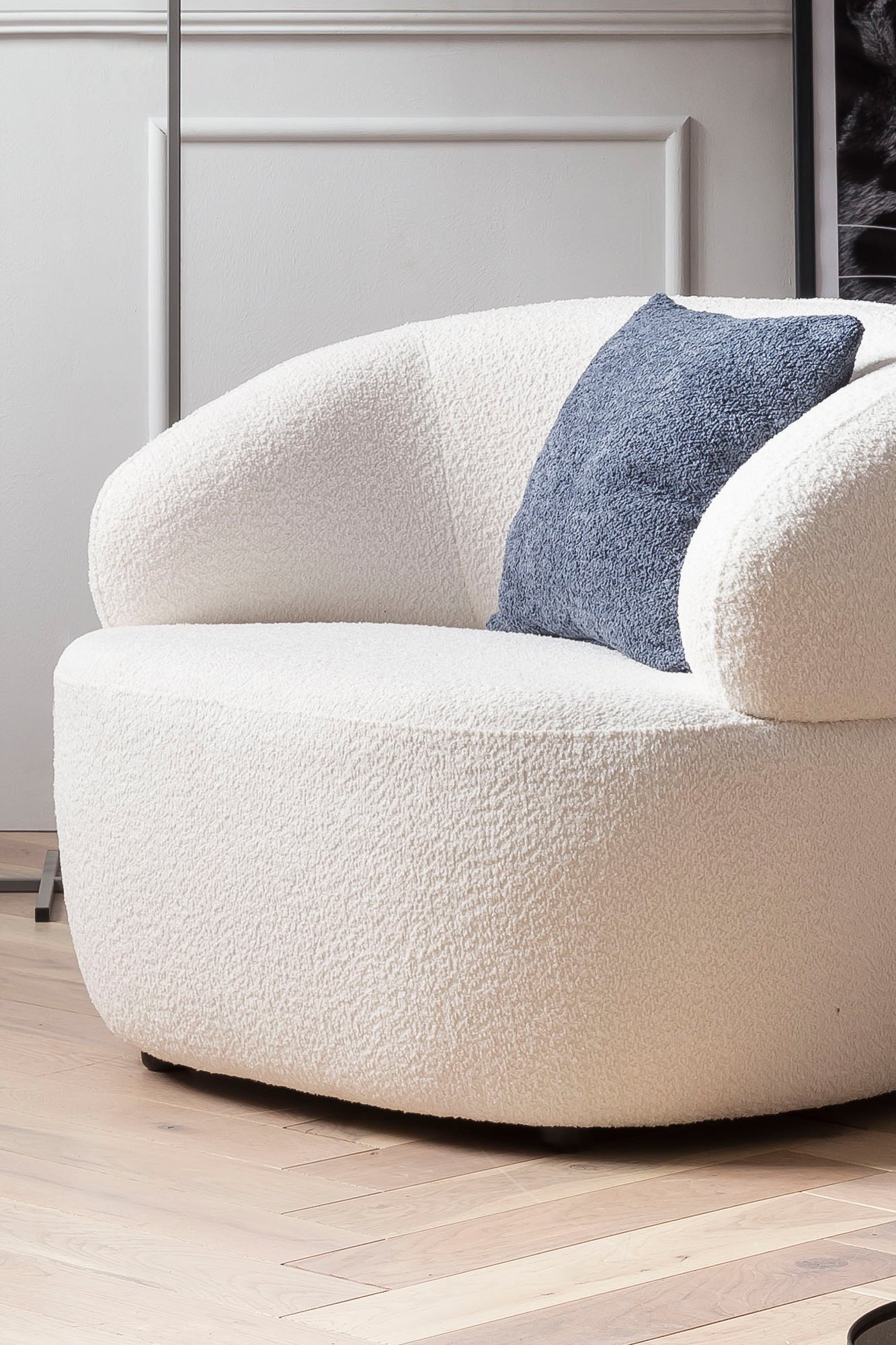 Sales Fever - Sessel Bouclé Stoff Weiß