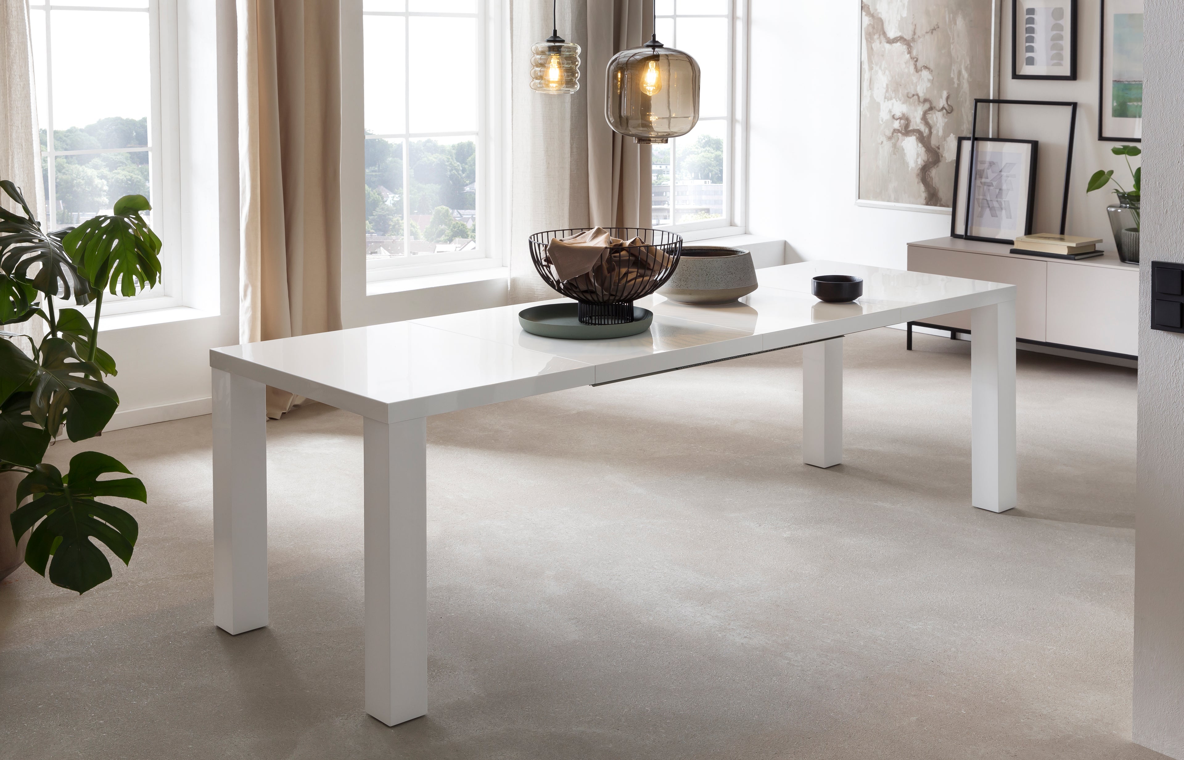 Sales Fever - Esstisch 120/180/240x80 cm weiß