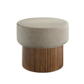 Sales Fever - Sitzpouf mit Stauraum Ø 50 cm Walnuss/Braun