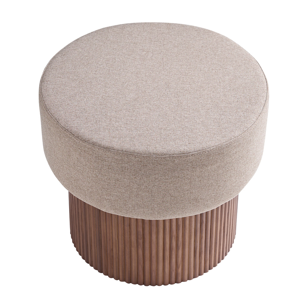 Sales Fever - Sitzpouf mit Stauraum Ø 50 cm Walnuss/Braun