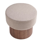 Sales Fever - Sitzpouf mit Stauraum Ø 50 cm Walnuss/Braun