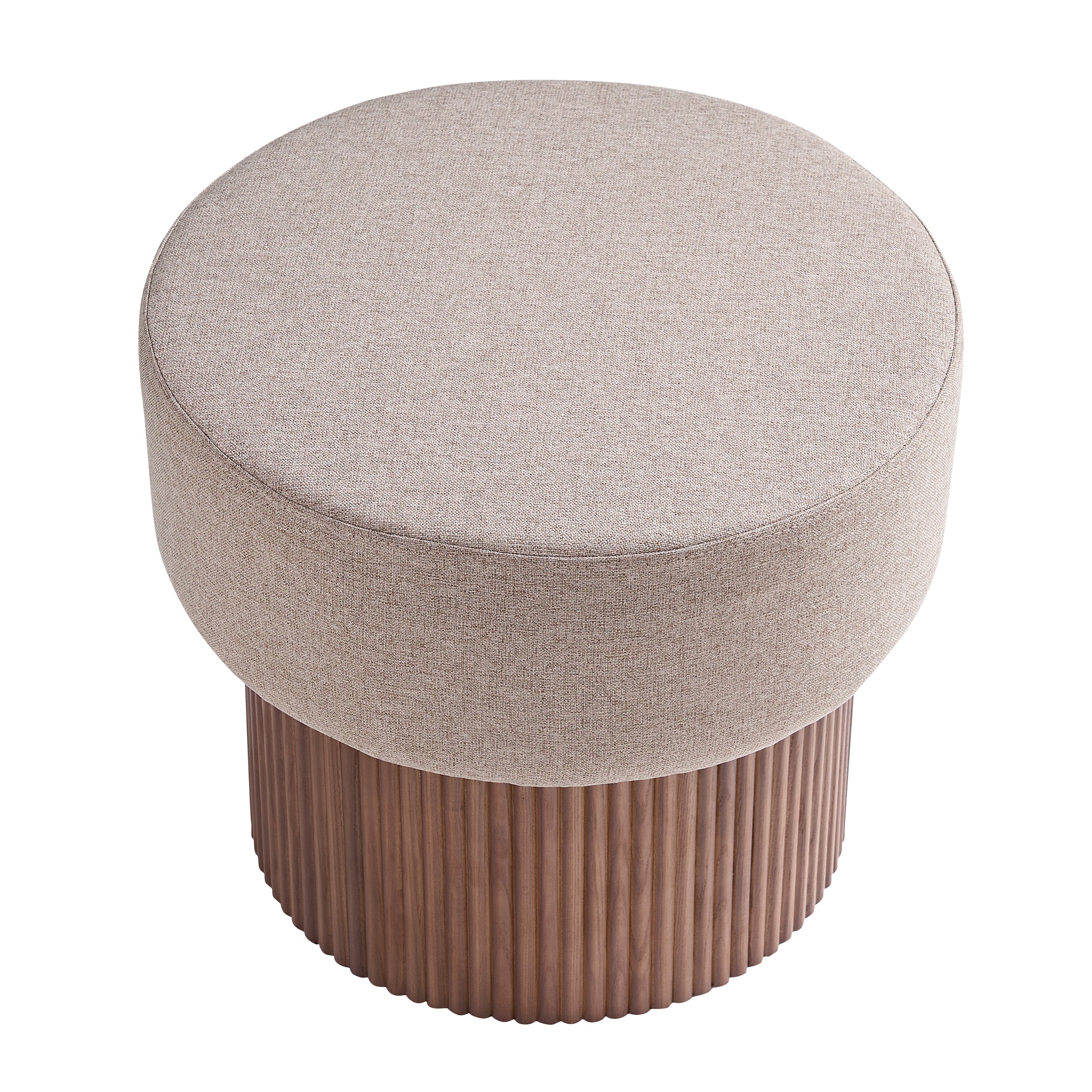 Sales Fever - Sitzpouf mit Stauraum Ø 50 cm Walnuss/Braun