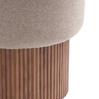 Sales Fever - Sitzpouf mit Stauraum Ø 50 cm Walnuss/Braun