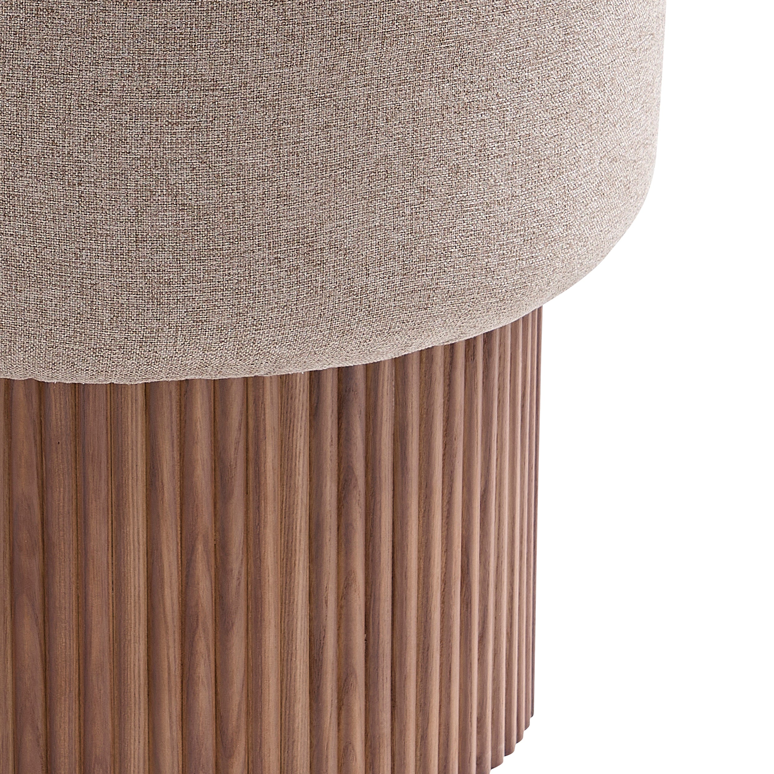 Sales Fever - Sitzpouf mit Stauraum Ø 50 cm Walnuss/Braun