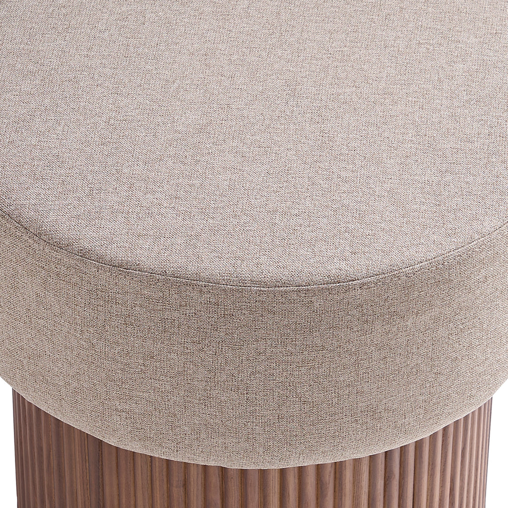 Sales Fever - Sitzpouf mit Stauraum Ø 50 cm Walnuss/Braun
