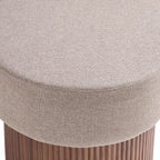 Sales Fever - Sitzpouf mit Stauraum Ø 50 cm Walnuss/Braun