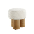 Sales Fever - Sitzpouf Ø 50 cm Natur/Weiß
