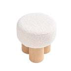 Sales Fever - Sitzpouf Ø 50 cm Natur/Weiß