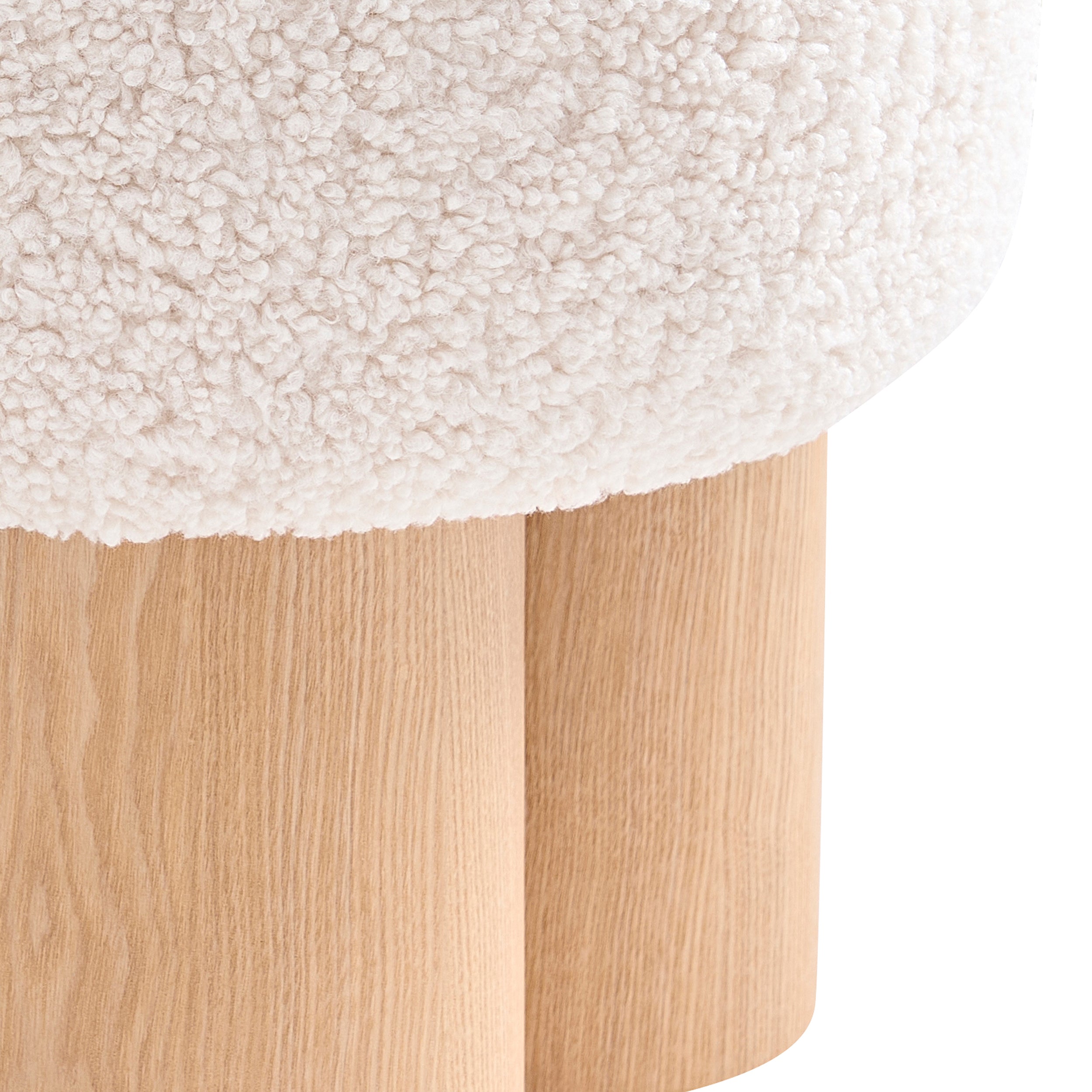 Sales Fever - Sitzpouf Ø 50 cm Natur/Weiß