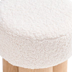 Sales Fever - Sitzpouf Ø 50 cm Natur/Weiß