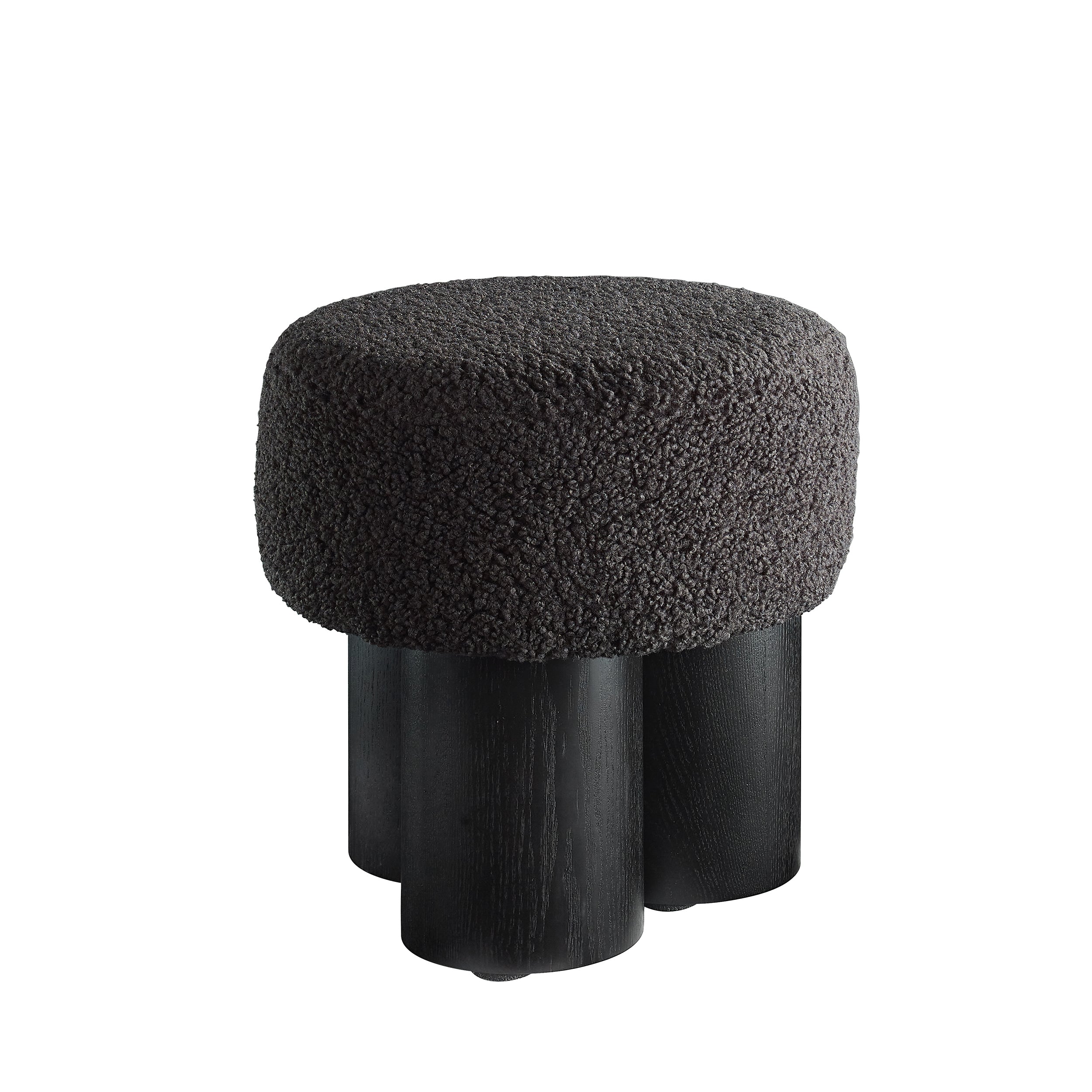 Sales Fever - Sitzpouf Ø 50 cm Schwarz/Grau
