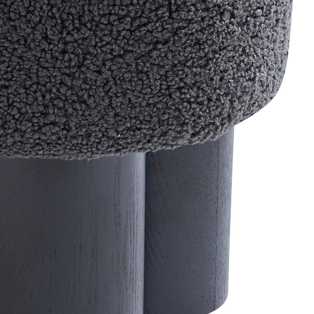 Sales Fever - Sitzpouf Ø 50 cm Schwarz/Grau