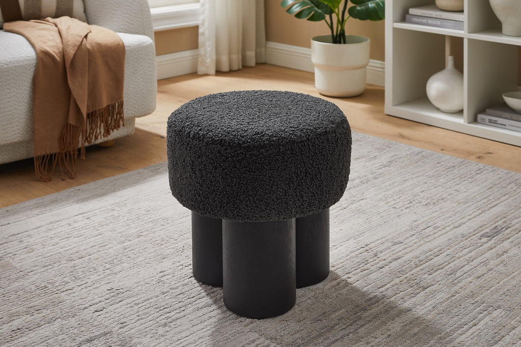 Sales Fever - Sitzpouf Ø 50 cm Schwarz/Grau