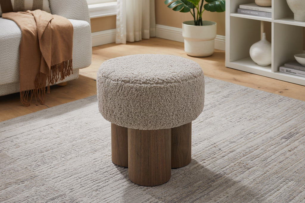 Sales Fever - Sitzpouf Ø 50 cm Walnuss/Braun