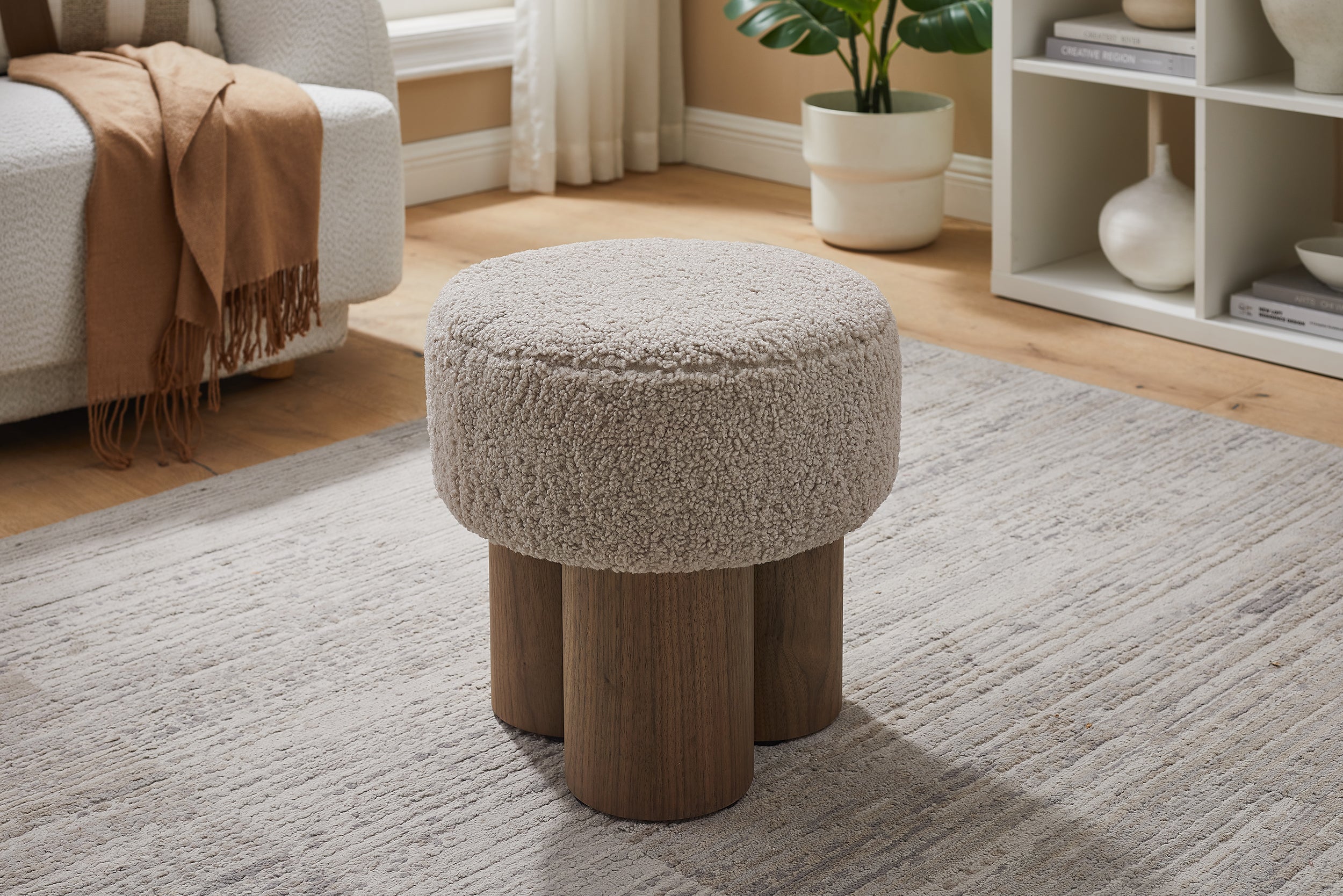 Sales Fever - Sitzpouf Ø 50 cm Walnuss/Braun