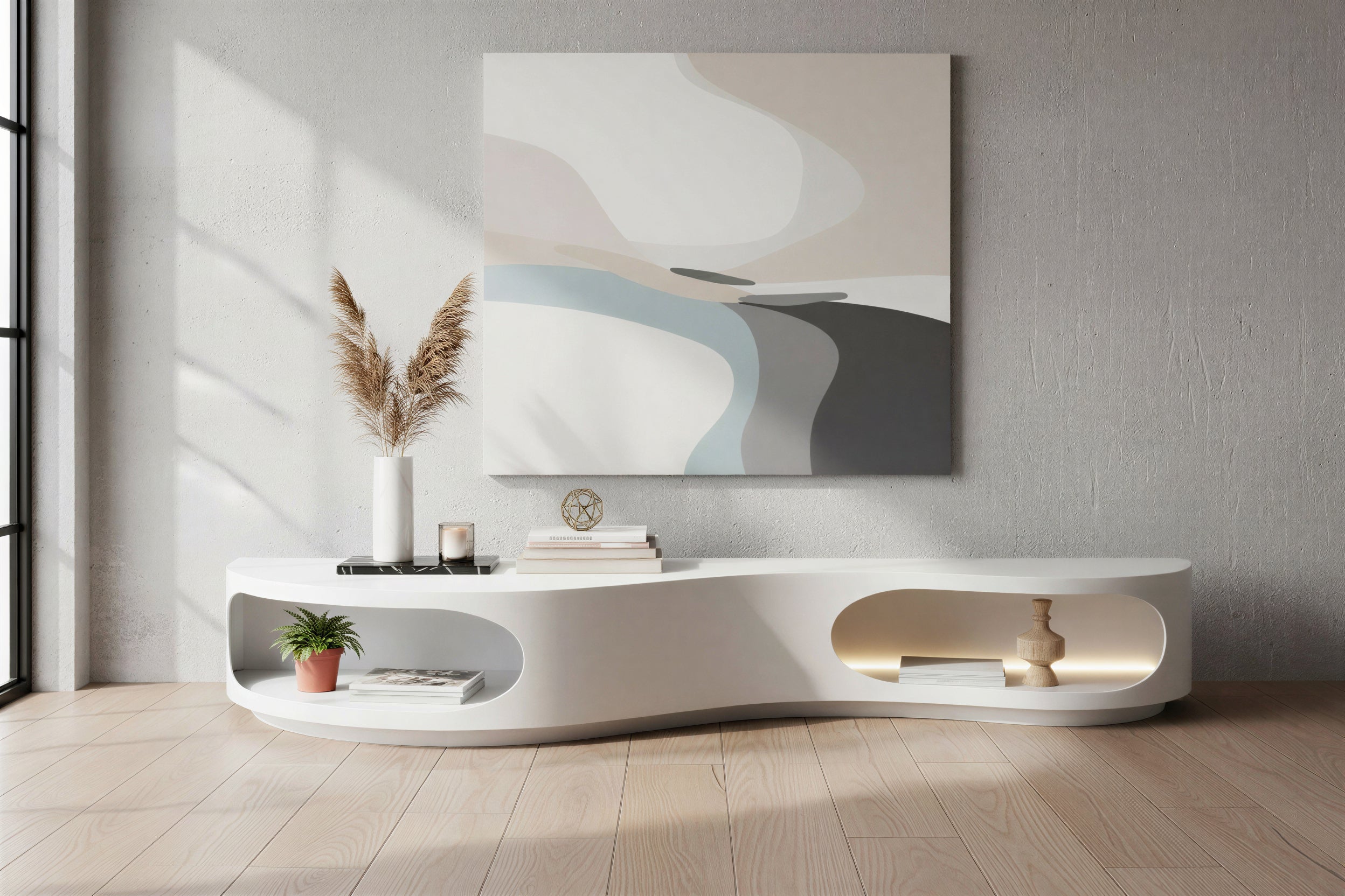 Sales Fever - Lowboard 200x50x30 cm weiß