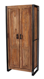 PANAMA Garderobenschrank – Natur mit antikschwarz – Bild 2